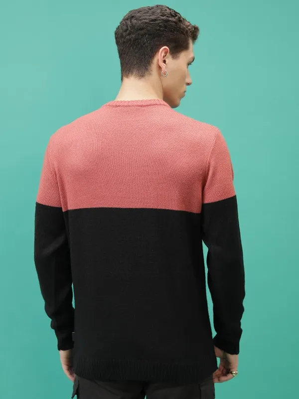  Highlander Men Black Round Neck Pullover Sweaters