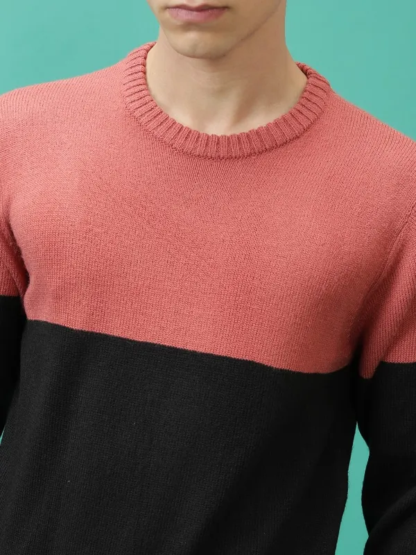  Highlander Men Black Round Neck Pullover Sweaters