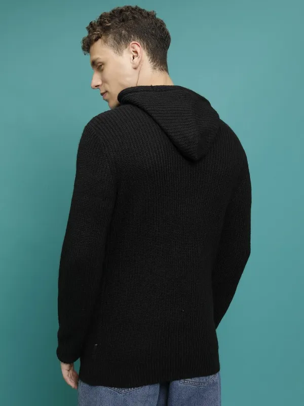  Highlander Men Black Hood Pullover Sweaters
