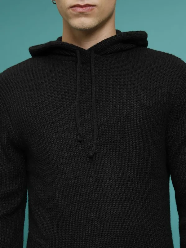  Highlander Men Black Hood Pullover Sweaters