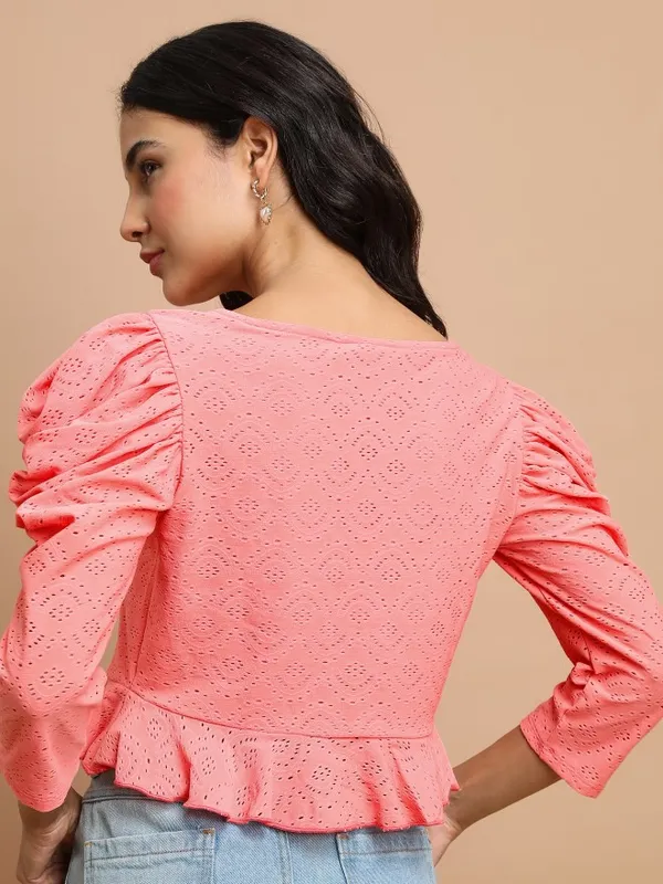 Self Design Peplum Top