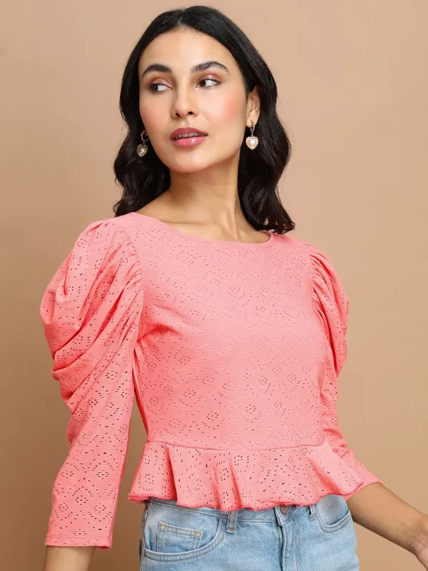 Self Design Peplum Top
