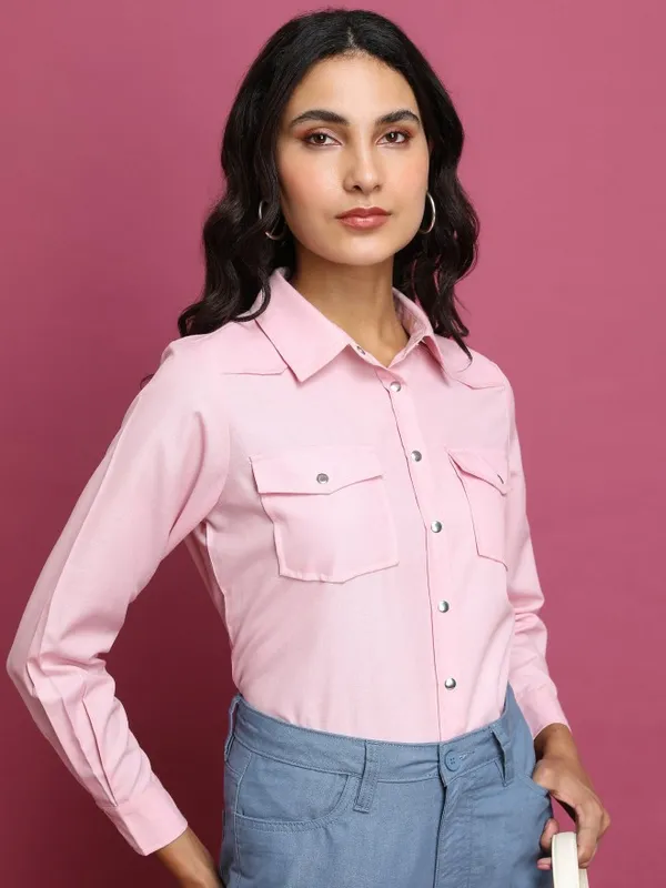Women Solid Casual Shirt