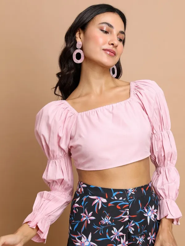 Solid Bardot Top