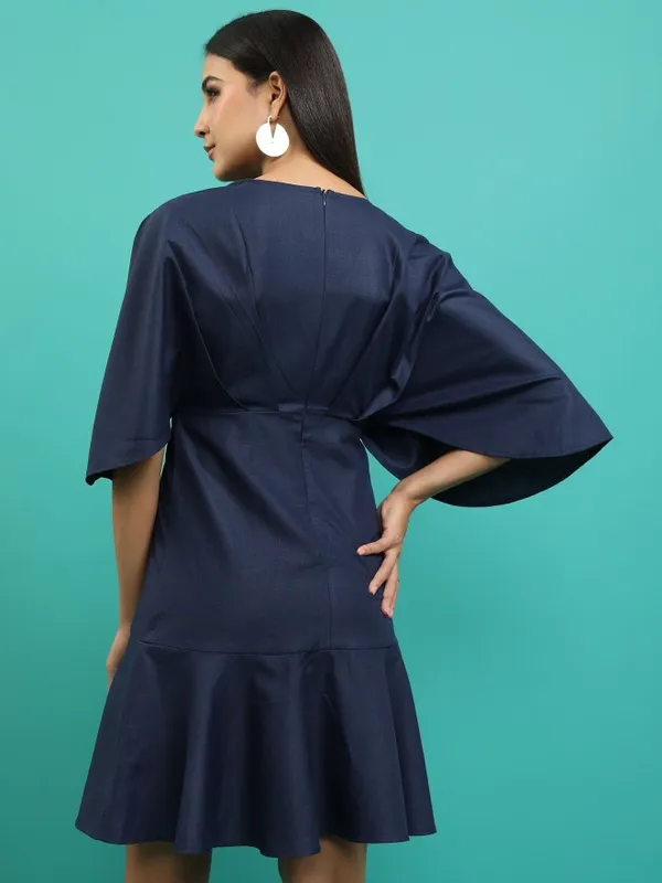 Solid Drop-waist Dress