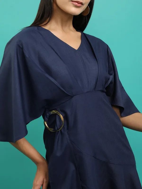 Solid Drop-waist Dress