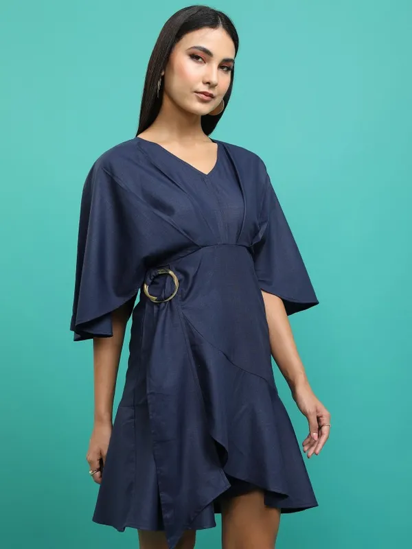 Solid Drop-waist Dress