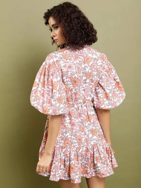 Printed Fit and Flare Dress