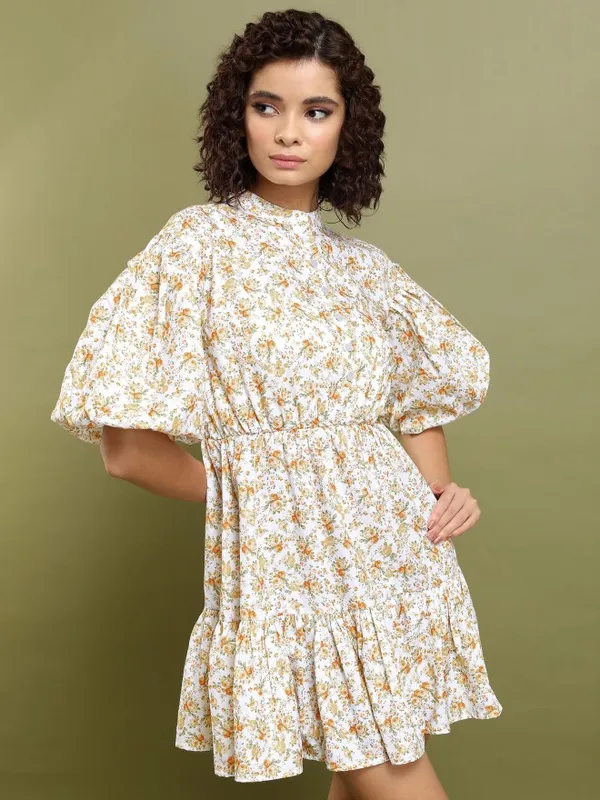 Printed Fit and Flare Dress