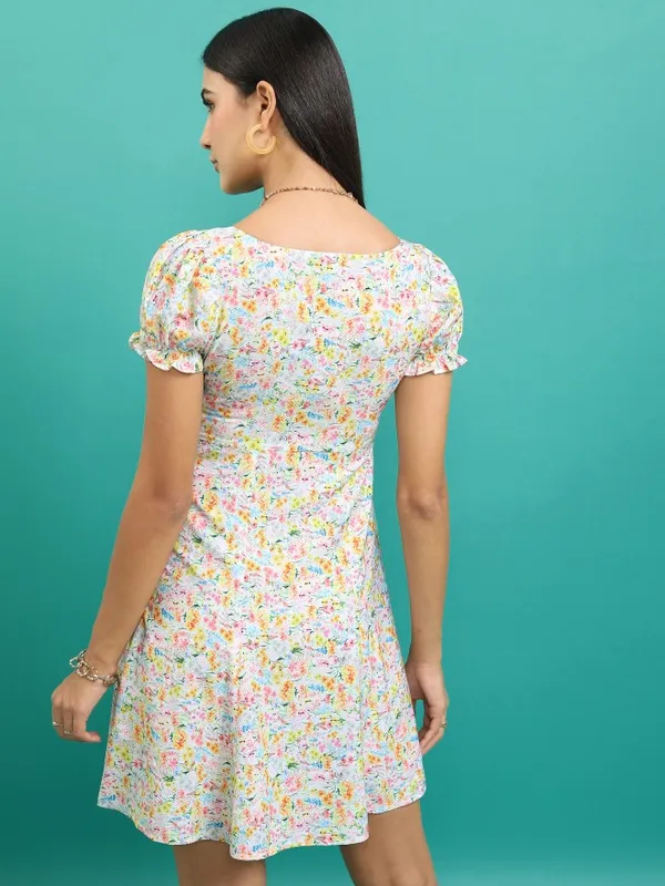 Tokyo Talkies Women Multi Printed Fit And Flare Dress