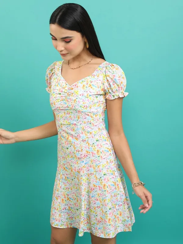 Tokyo Talkies Women Multi Printed Fit And Flare Dress