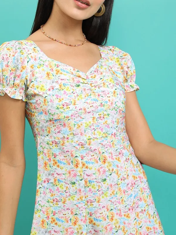 Tokyo Talkies Women Multi Printed Fit And Flare Dress