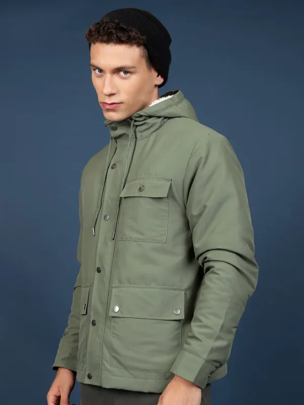 Men Solid Open Front Jacket