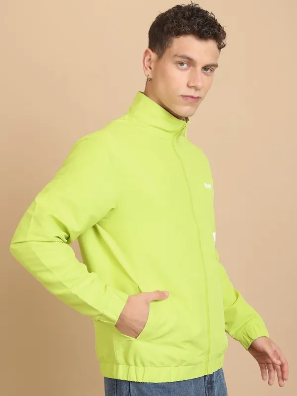  Highlander Men Green Solid Open Front Jacket Jackets