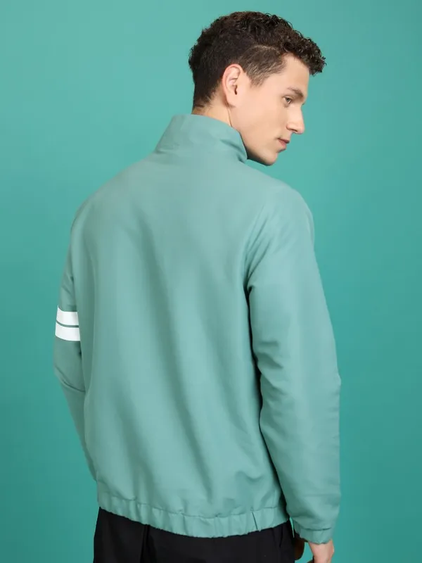 Highlander Men Teal Solid Sporty Jacket