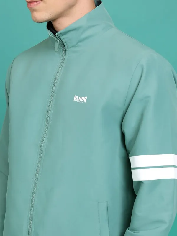 Highlander Men Teal Solid Sporty Jacket