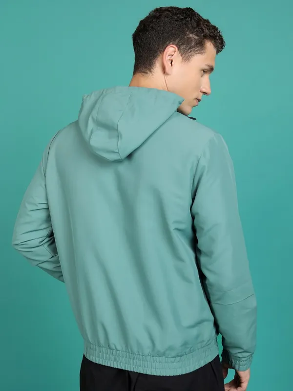  Highlander Men Olive Solid Bomber Jackets