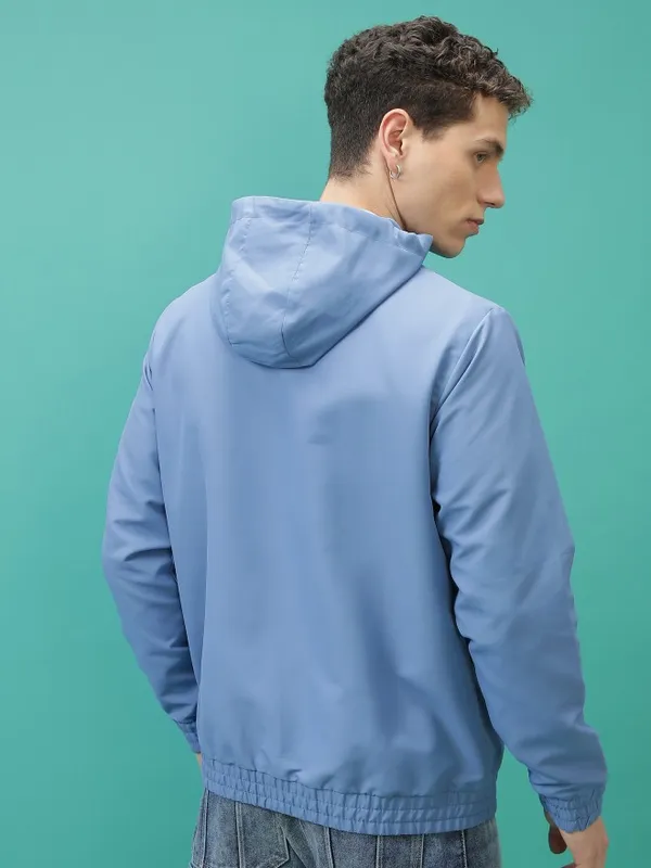 Men Solid Bomber Jacket
