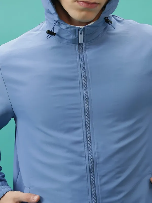 Men Solid Bomber Jacket