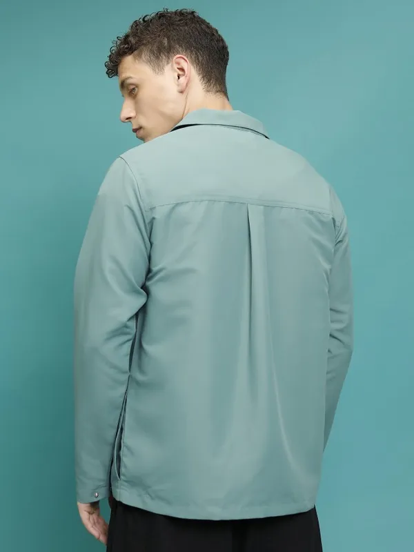  Ketch Men Olive Solid Bomber Jackets