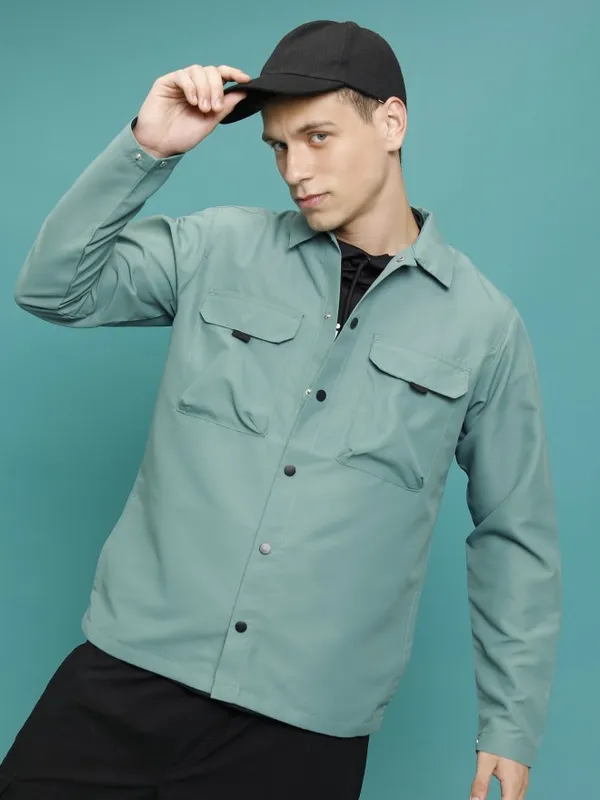Solid Regular Fit Jacket