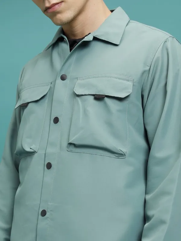 Ketch Men Olive Solid Bomber Jacket