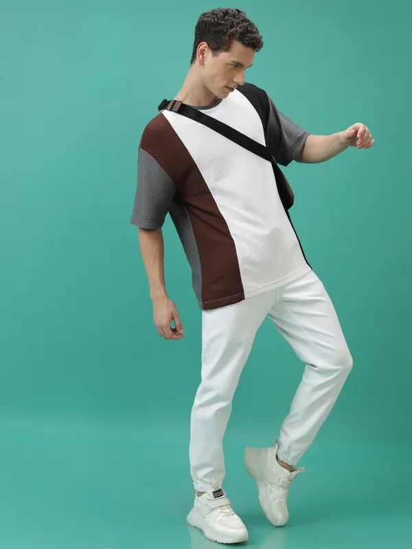  Highlander Men White Jogger Clean Look Jeans