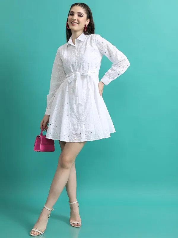 Solid Shirt Dress