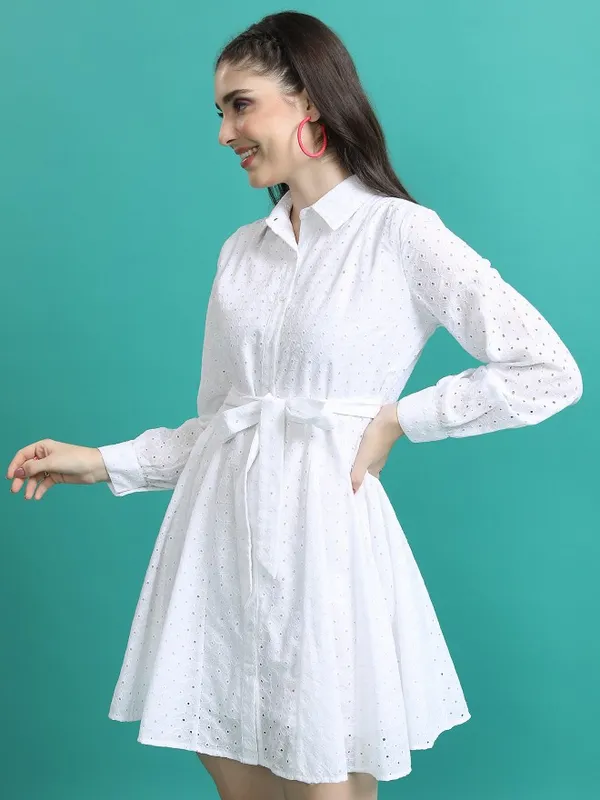 Solid Shirt Dress
