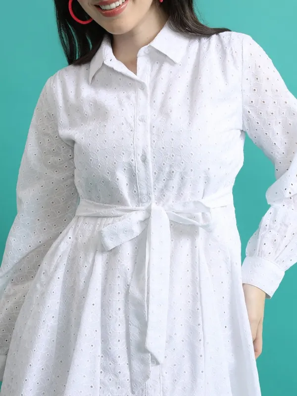 Solid Shirt Dress