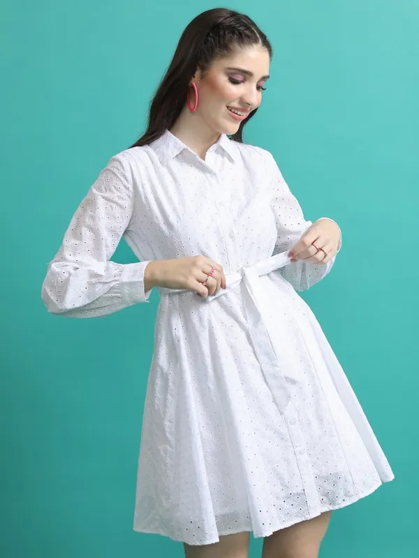Solid Shirt Dress