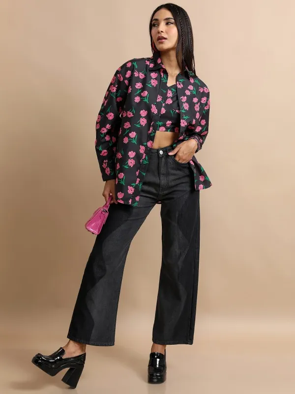  Tokyo Talkies Women Black Co-Ords