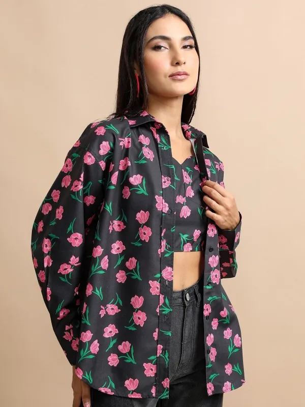  Tokyo Talkies Women Black Co-Ords