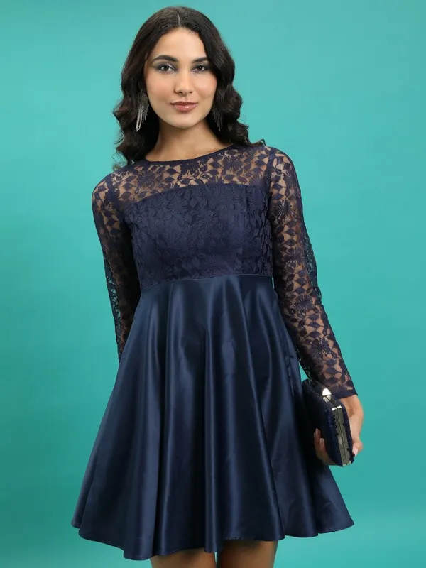 Self Design Fit & Flare Dress