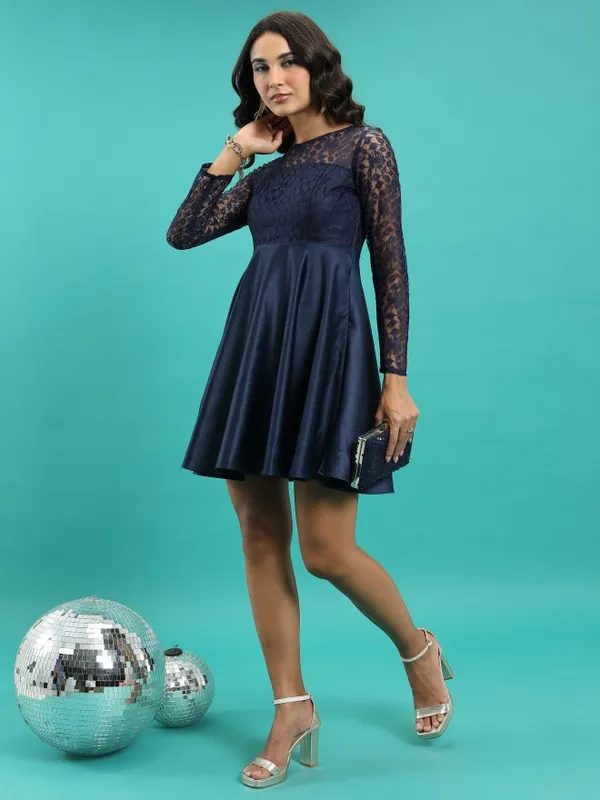 Self Design Fit & Flare Dress