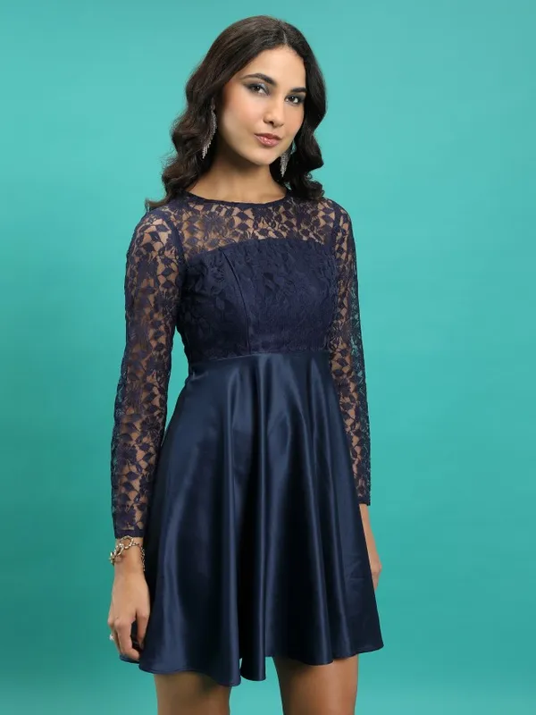 Self Design Fit & Flare Dress