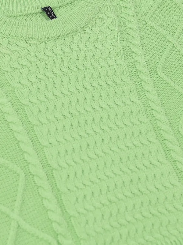  Tokyo Talkies Women Green Round Neck Sweaters