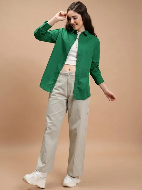 Women Solid Casual Shirts