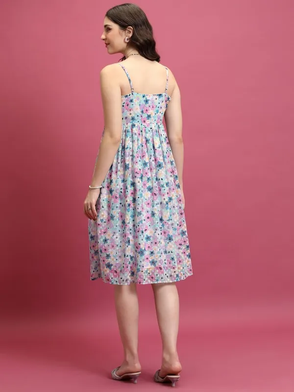 Printed A-Line Dress