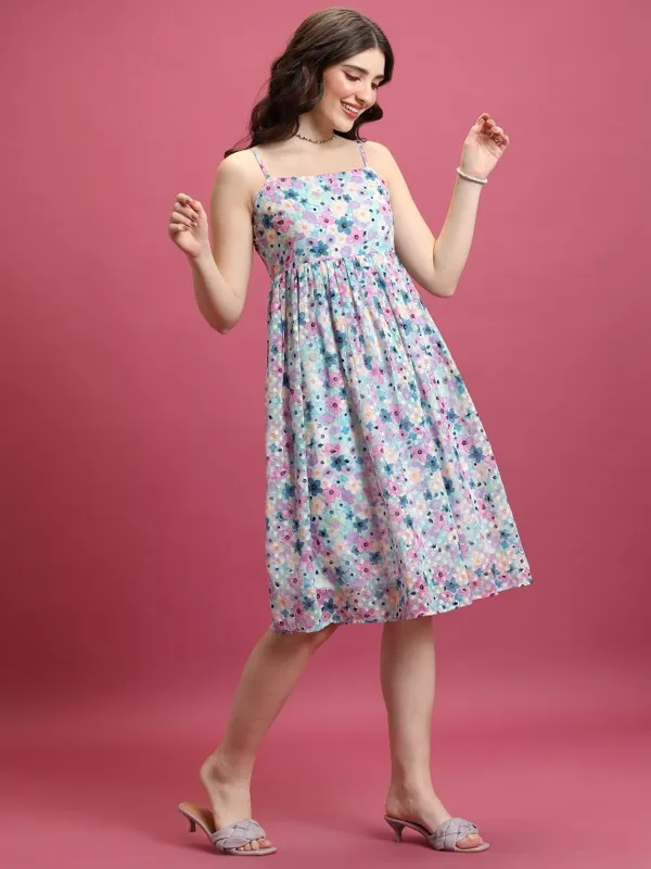 Printed A-Line Dress