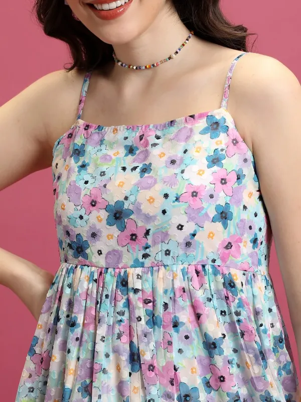 Printed A-Line Dress