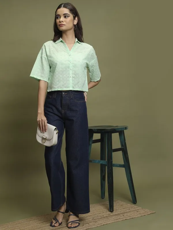 Women Self Design Casual Shirts