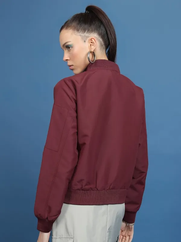  Tokyo Talkies Women Red Bomber Jackets