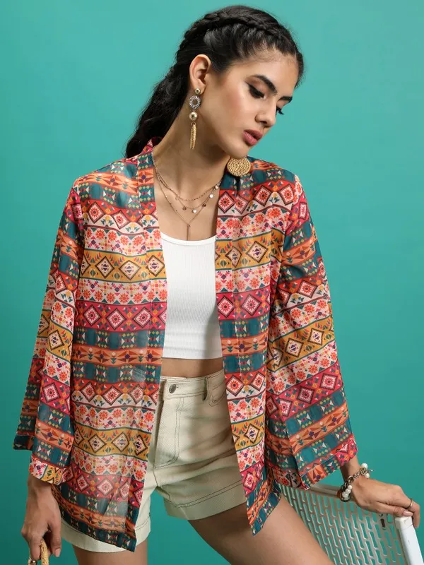 Women Printed Shrug