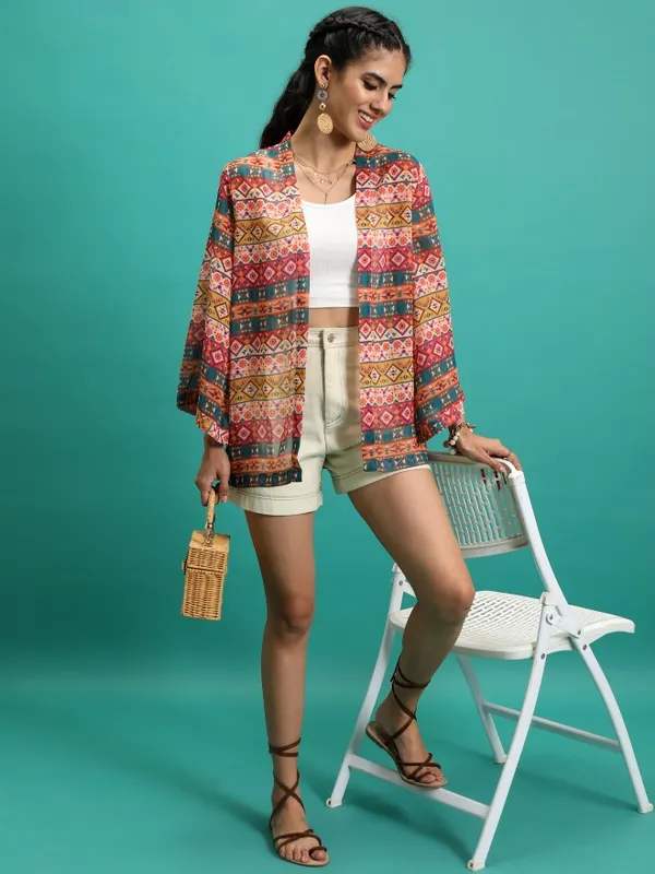 Women Printed Shrug