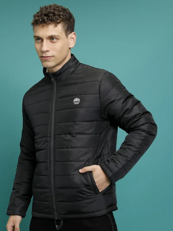 Highlander Men Black Solid Puffer Jacket