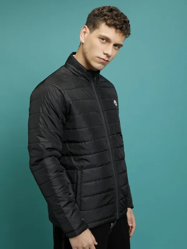 Highlander Men Black Solid Puffer Jacket