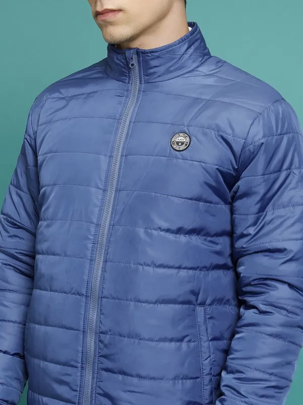 Highlander Men Blue Solid Puffer Jacket