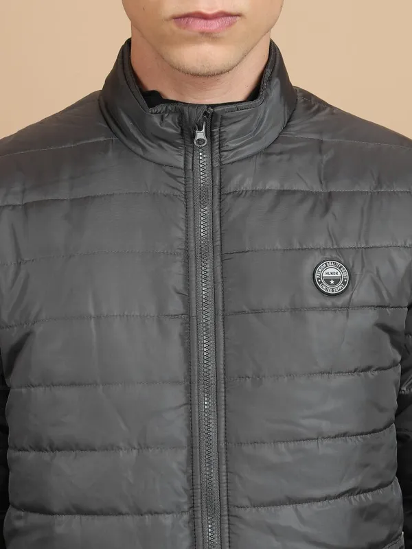 Highlander Men Grey Solid Puffer Jacket