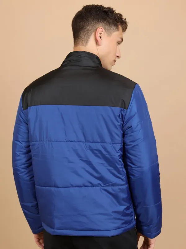 Highlander Men Blue Solid Padded Jacket